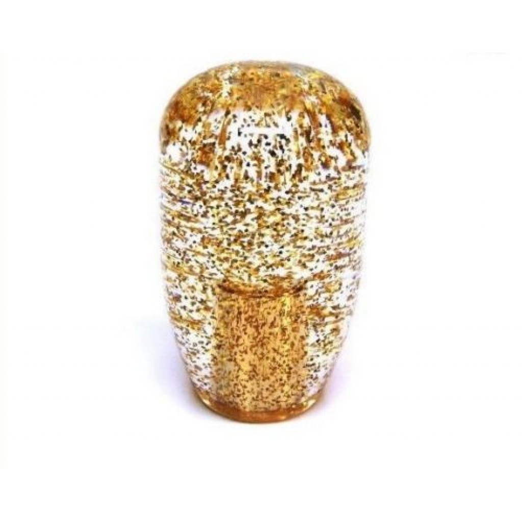 90mm JDM Clear Gold Glitter Shift Knob 12x1.25 thread